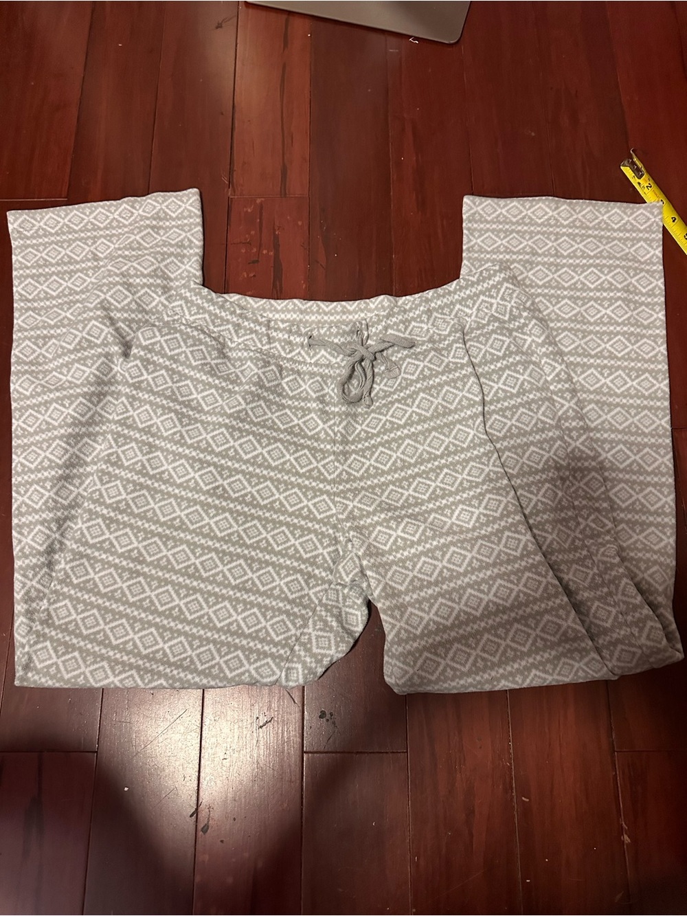 Old Navy Grey Fair Isle Fleece Pajama Pants M Medium Holiday 2015 Cozy